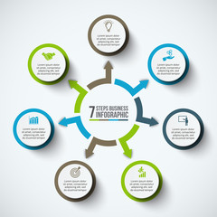 Aufkleber - Vector infographic design template.
