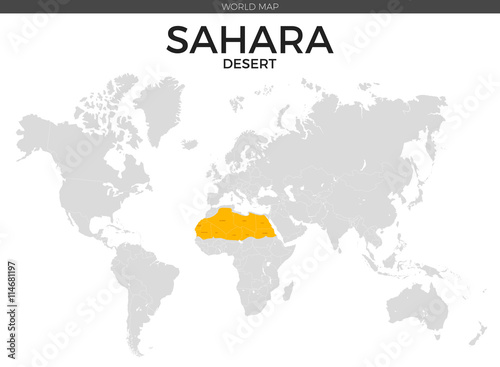 Sahara Desert Location Map Stock Vector Adobe Stock