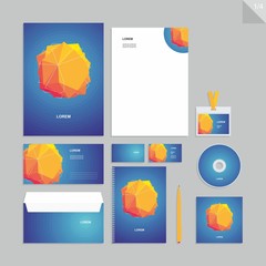 Corporate identity design vector - Stationery set design.