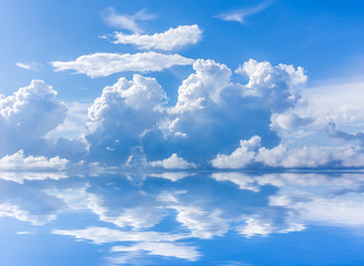 Poster - reflets de nuages au-dessus de la mer, île de la Réunion