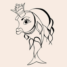Goldfish Fairy With Crown.