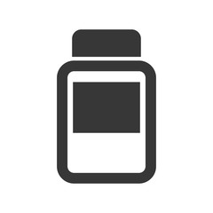 Medical and health care concept represented by medicine jar icon. isolated and flat illustration 