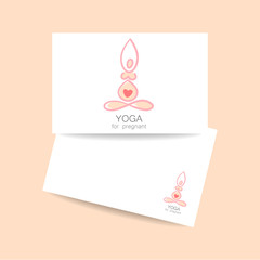 Wall Mural - yoga pregnant template