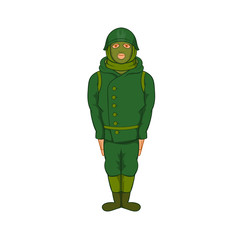 Wall Mural - Green military camouflage uniform icon