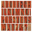 © MarekPhotoDesign.com - wood type alphabet stained by red