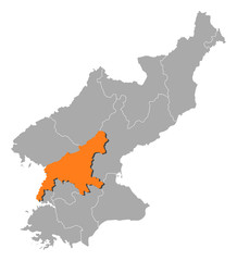  Map - North Korea, South Pyongan
