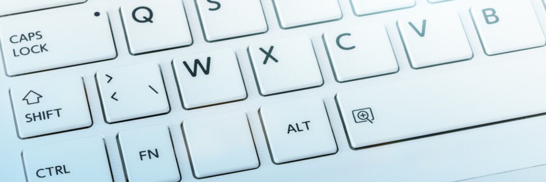 Closeup of computer keyboard