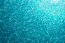 Festive Blur Blue Glitter  Bokeh Background