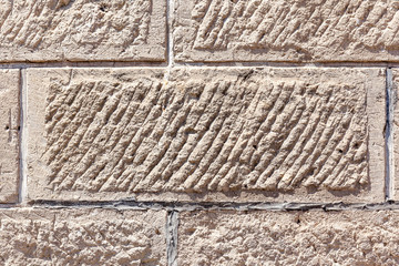 Wall Mural - Close up rough texture of grey concrete brick wall, construction