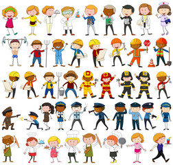 Poster - Many characters with different occupations