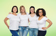 © Syda Productions - group of happy different women in white t-shirts