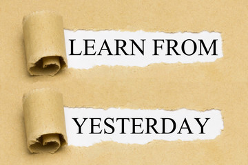 Sticker - learn from Yesterday