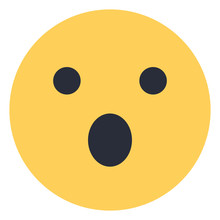 Face With Open Mouth - Flat Emoticon Design | Emojilicious