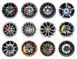 Collection of modern sport wheel