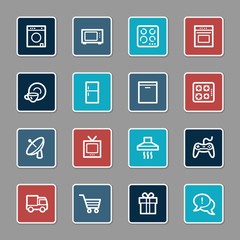  Home Appliance web icons set