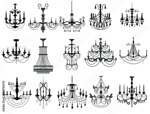 Cuadros en Lienzo Classic chandelier Set Collection