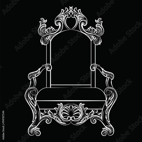 Baroque Luxury Style Furniture Chair Throne With Luxurious Rich