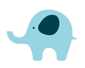 Wall Mural - Baby toy elephant isolated icon design