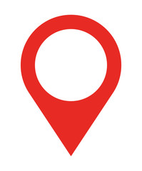 Sticker - pin location  isolated icon design