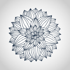 Poster - dahlia flower vector