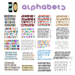 Poster - Twenty fonts, numbers and punctuation mark