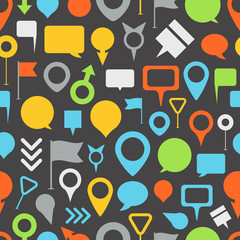 Aufkleber - Navigation pins seamless pattern