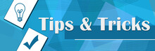 Tips And Tricks Random Shapes Blue Background 