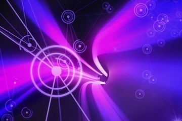 Poster - Composite image of purple and pink vortex with light 