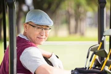 Poster - Golfer smiling and posing