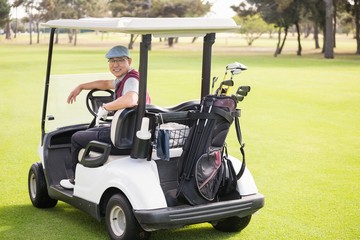 Poster - Golfer smiling and posing