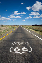Historic US Route 66 As It Crosses Though A Rural Area In The State Of Arizona.