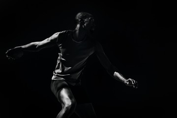 composite image of athlete man throwing a discus