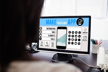 Poster - Composite image of make your own app smartphone