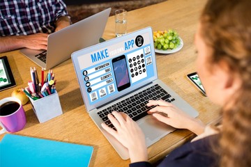 Poster - Composite image of make your own app smartphone