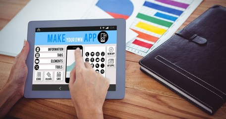 Poster - Composite image of make your own app smartphone
