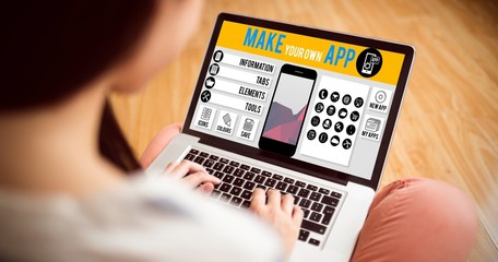 Poster - Composite image of make your own app smartphone