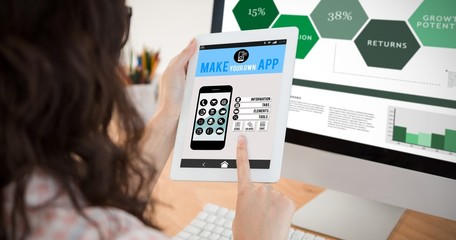 Poster - Composite image of make your own app smartphone