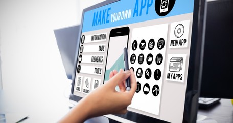 Poster - Composite image of make your own app smartphone