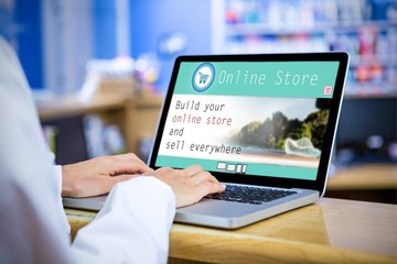 Poster - Composite image of screen of an online store