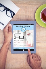 Poster - Composite image of screen of an online store