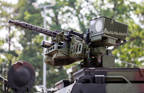Fotografia Maschinengewehr auf Fahrzeug