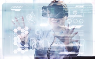 Poster - Composite image of business interface