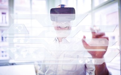 Poster - Composite image of business interface