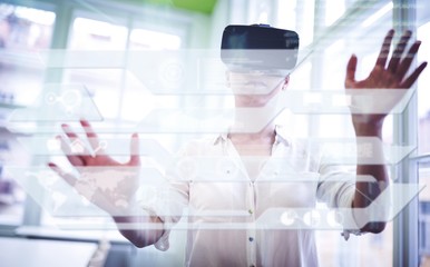 Poster - Composite image of business interface