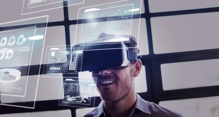 Poster - Composite image of business interfaces