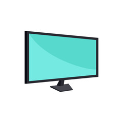 Poster - computer monitor icon in cartoon style on a white background