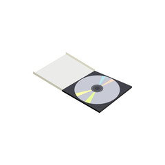 Poster - CD box icon in cartoon style on a white background