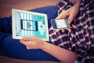 Poster - Composite image of smartphone apps icons