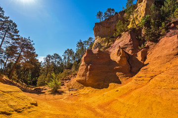 Unique red and orange hills