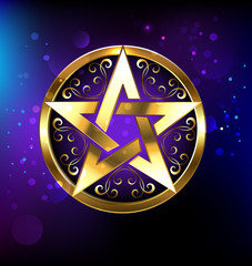 Wall Mural - magic gold star